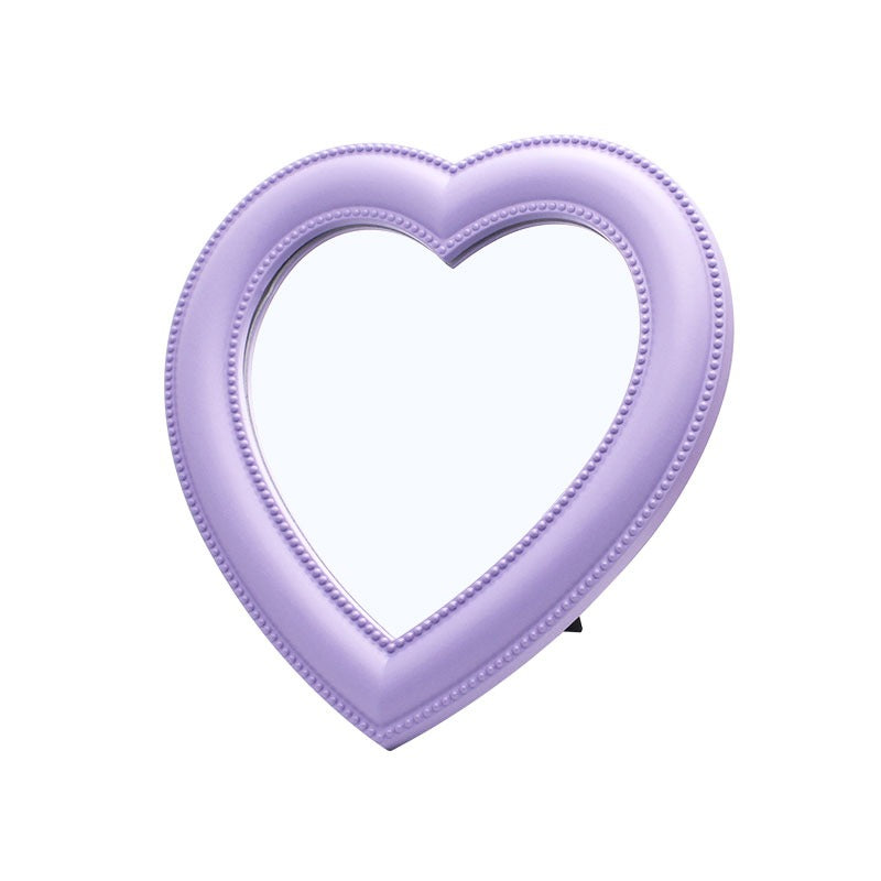 aesthetic decor heart shaped mirror roomtery