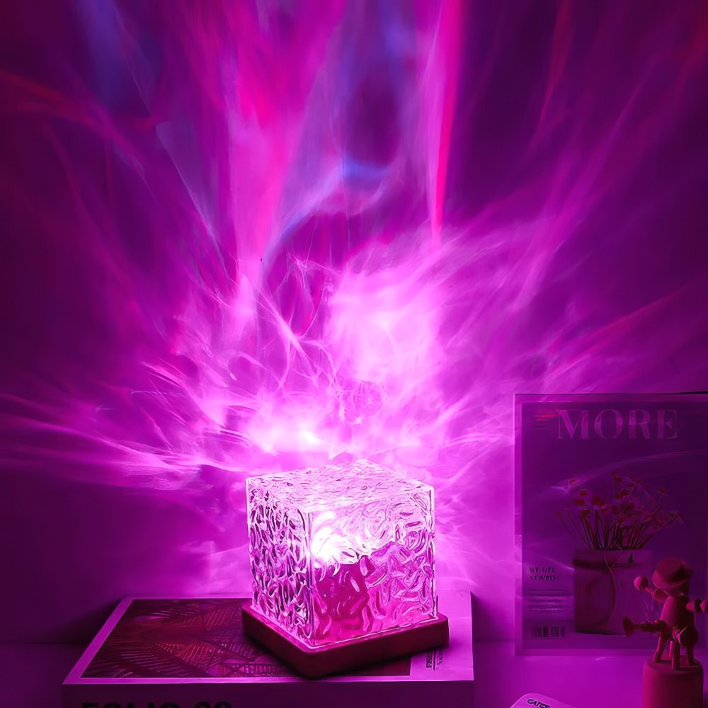 aurora night light ambient ice cube lamp aesthetic room lighting