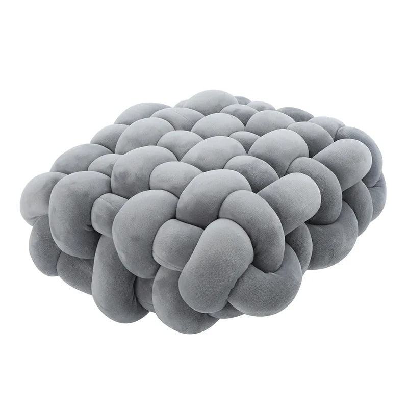 hand-knitted chunky soft plush cushion throw pillow roomtery
