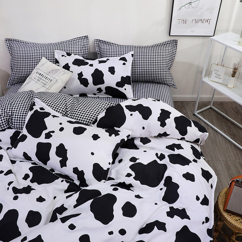 cow spots print indie aesthetic bedding roomtery