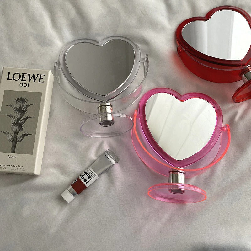 acrylic heart shaped aesthetic mirror roomtery