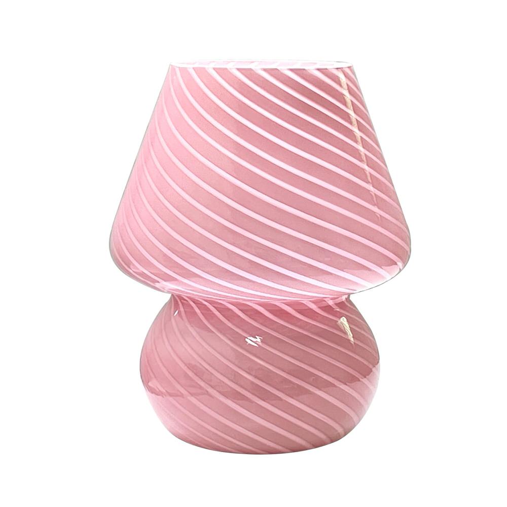 murano glass spiral striped table bedside night light lamp roomtery