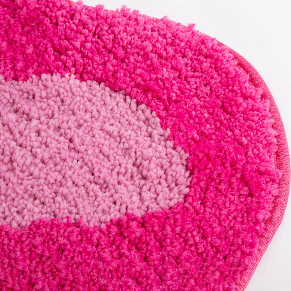 pink money bag tufted fluffy accent rug roomtery