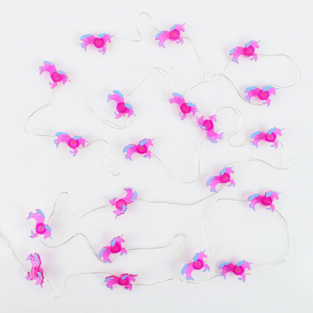pink unicorn aesthetic fairy string lights room decor roomtery