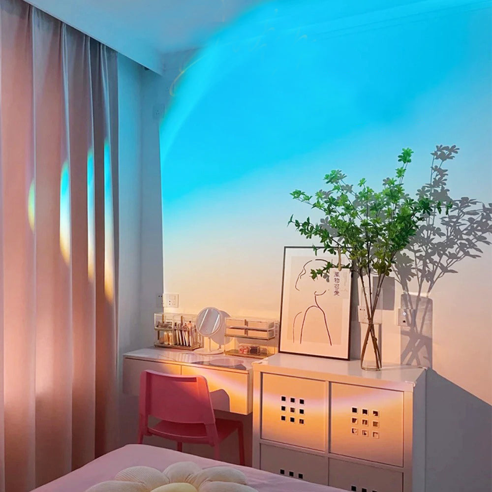 aesthetic sunset lamp sunset projector halo lamp the sun light projector roomtery